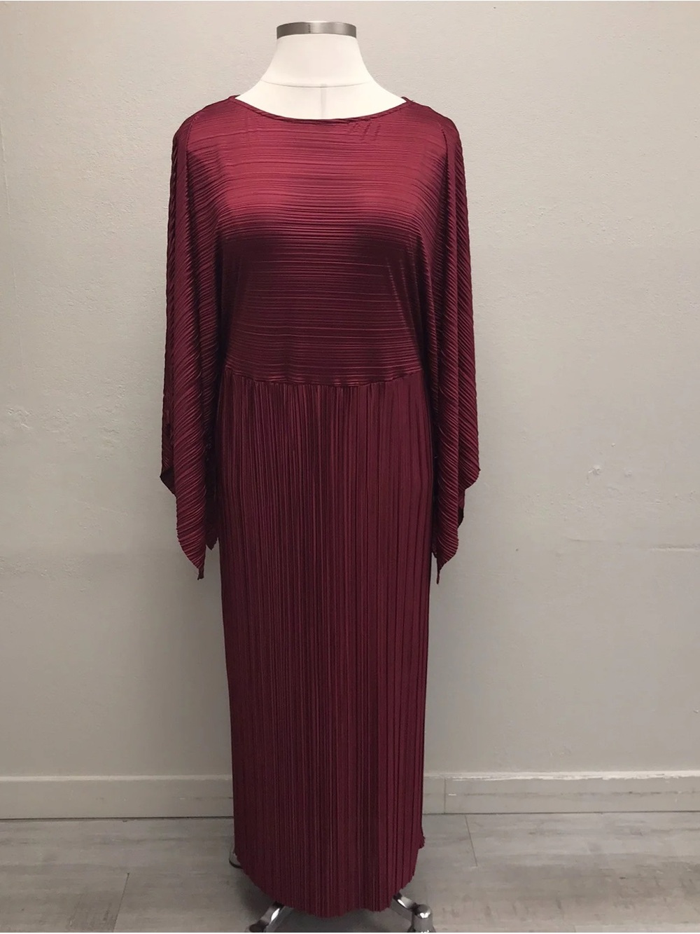Eloquii Maroon Maxi Dress With Cape Sleeves - New - Size 20